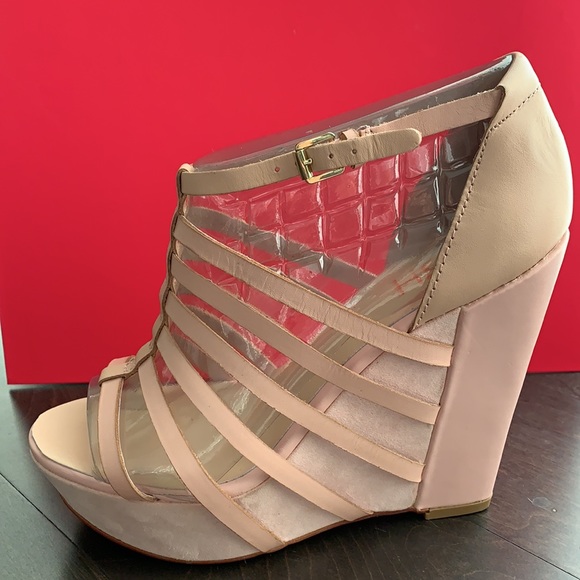 Light Pink Platform Wedges - Picture 2 of 4